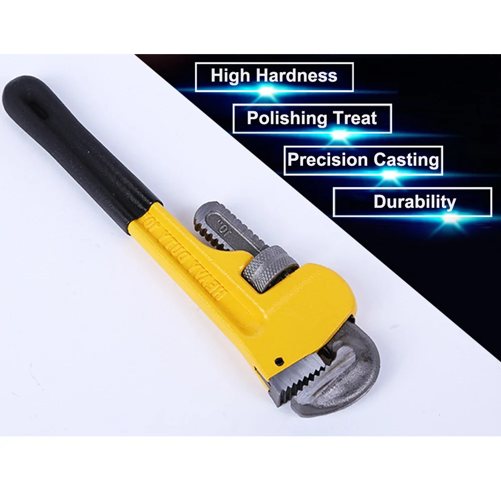 Трубный ключ 10 дюймов трубный зажим тяжелые водопроводные ручные инструменты