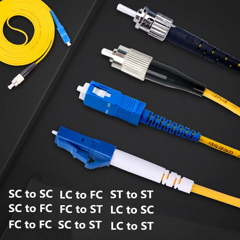Сетевой оптоволоконный кабель 3–50 м одномодовый симплексный разъемы SC LC ST FC |