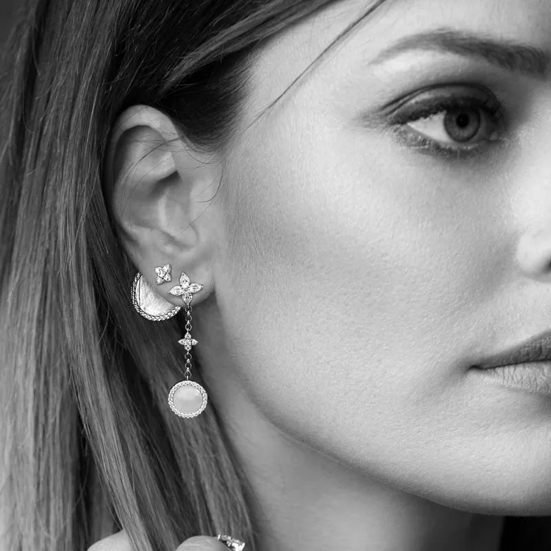 

Fashion Charm Original 1:1 Copy, Asymmetric Eternelle Dropping Earrings With Pearl & Mother Of Pearl Jewelry Gift