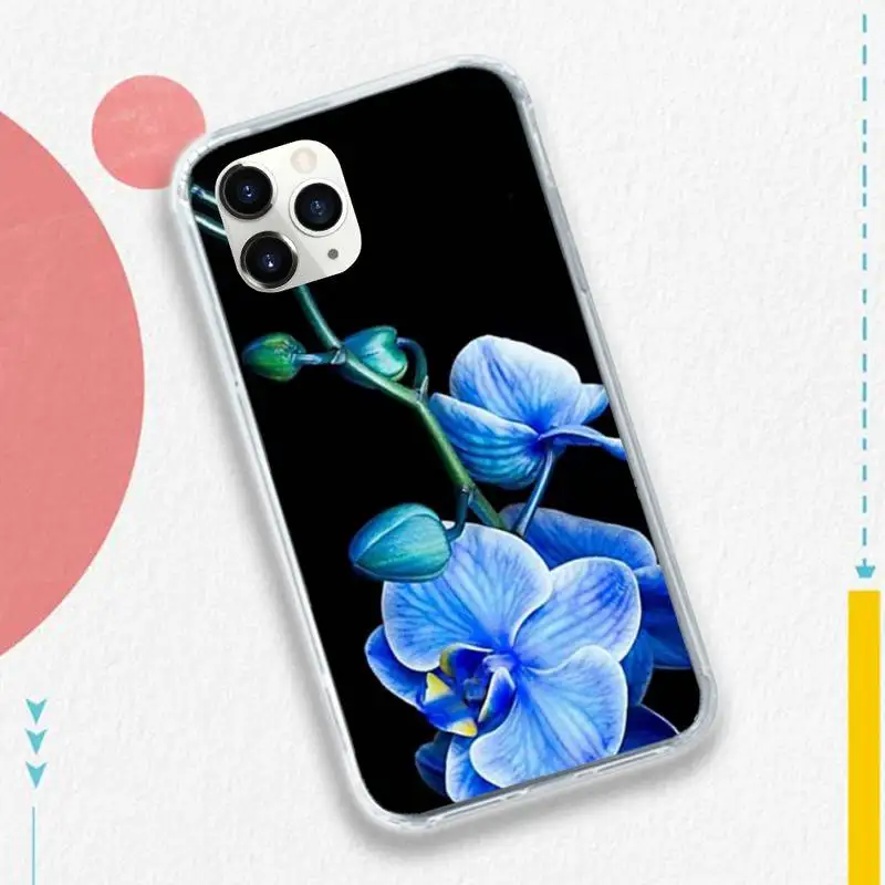 

Orchid Flowers Colorful fashion pattern high quality Phone Case funda for iPhone 11 12 pro XS MAX 8 7 6 6S Plus X 5S SE 2020 XR