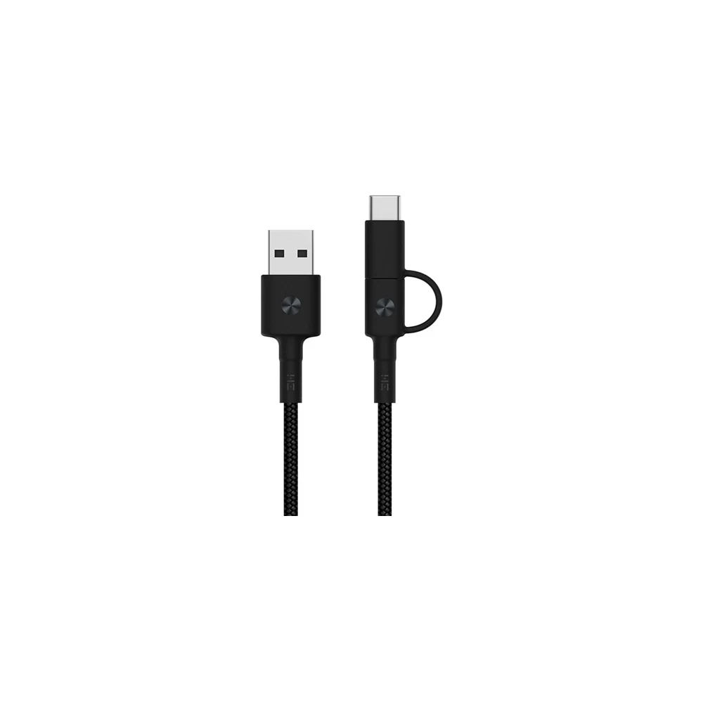 Кабель ZMI USB/Micro/Type-C 2в1 AL403 100см черный