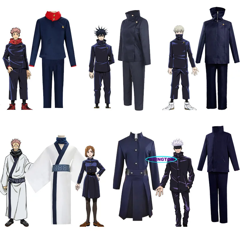 

2021 Аниме Костюмы юютсу кайсен юцзи итадори Косплей Костюм кугисаки нобара годжо Сатору школьная форма комплект Хэллоуин Вечеринка