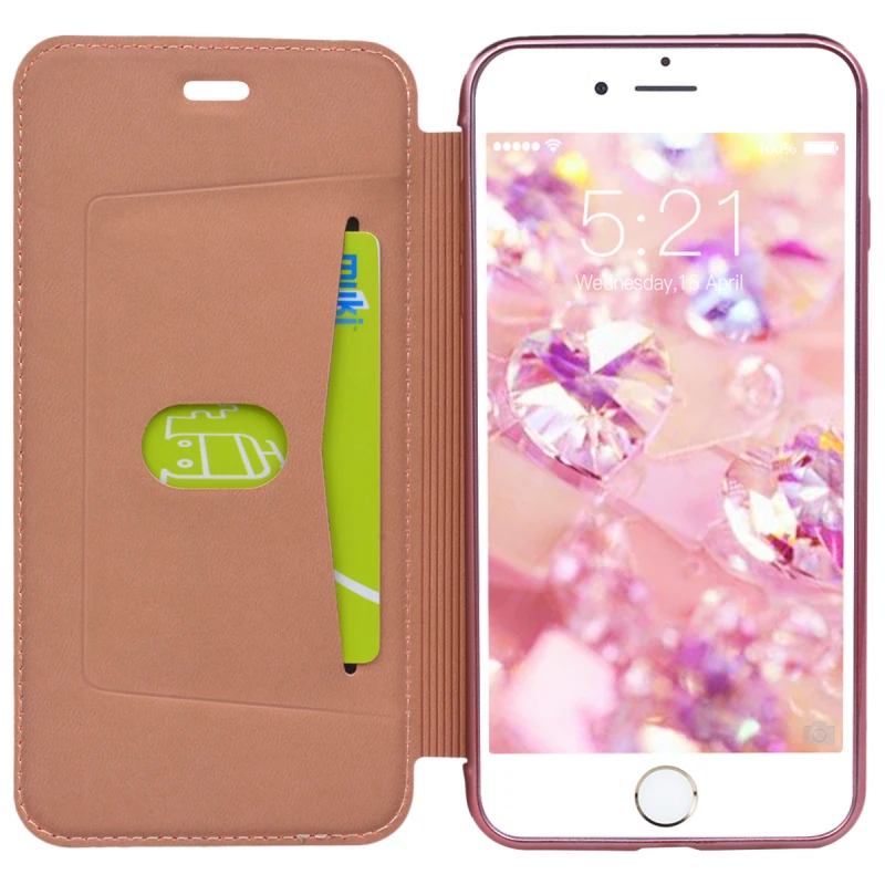 Роскошный блестящий чехол-книжка для iPhone 6 7 plus противоударный защитный чехол с