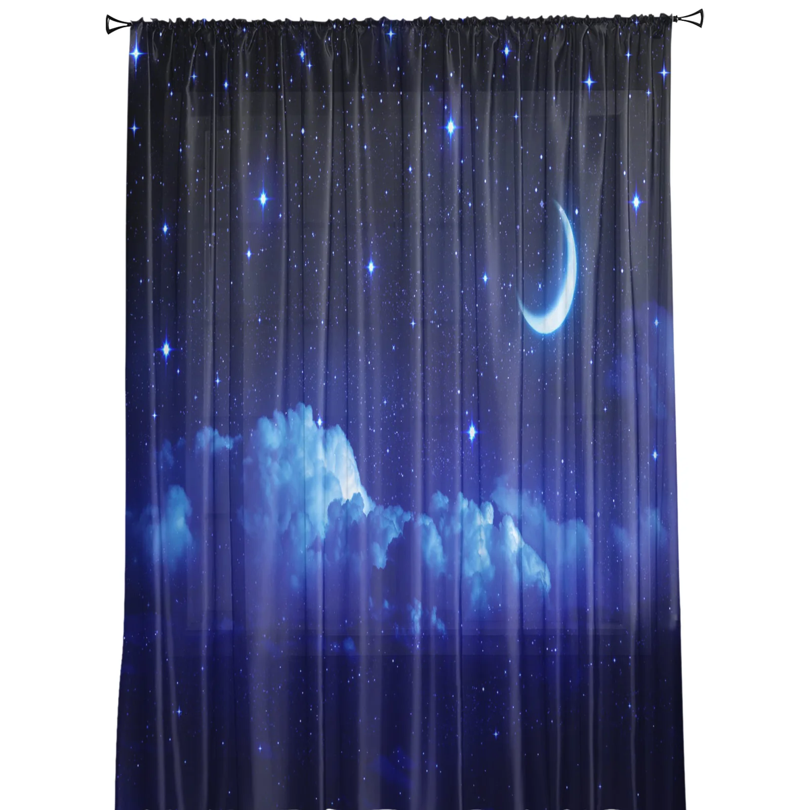 Ночное небо звезды тюлевые занавески для окна Гостиная Спальня Кухня шифон