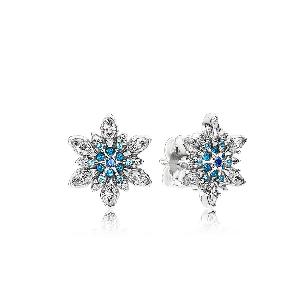 Новинка 925 пробы серебряные серьги в форме цветка полые серьги-гвоздики очаровательные бусины подходят к оригиналу DIY висячие серьги с фабрики - Окраска металла: 16