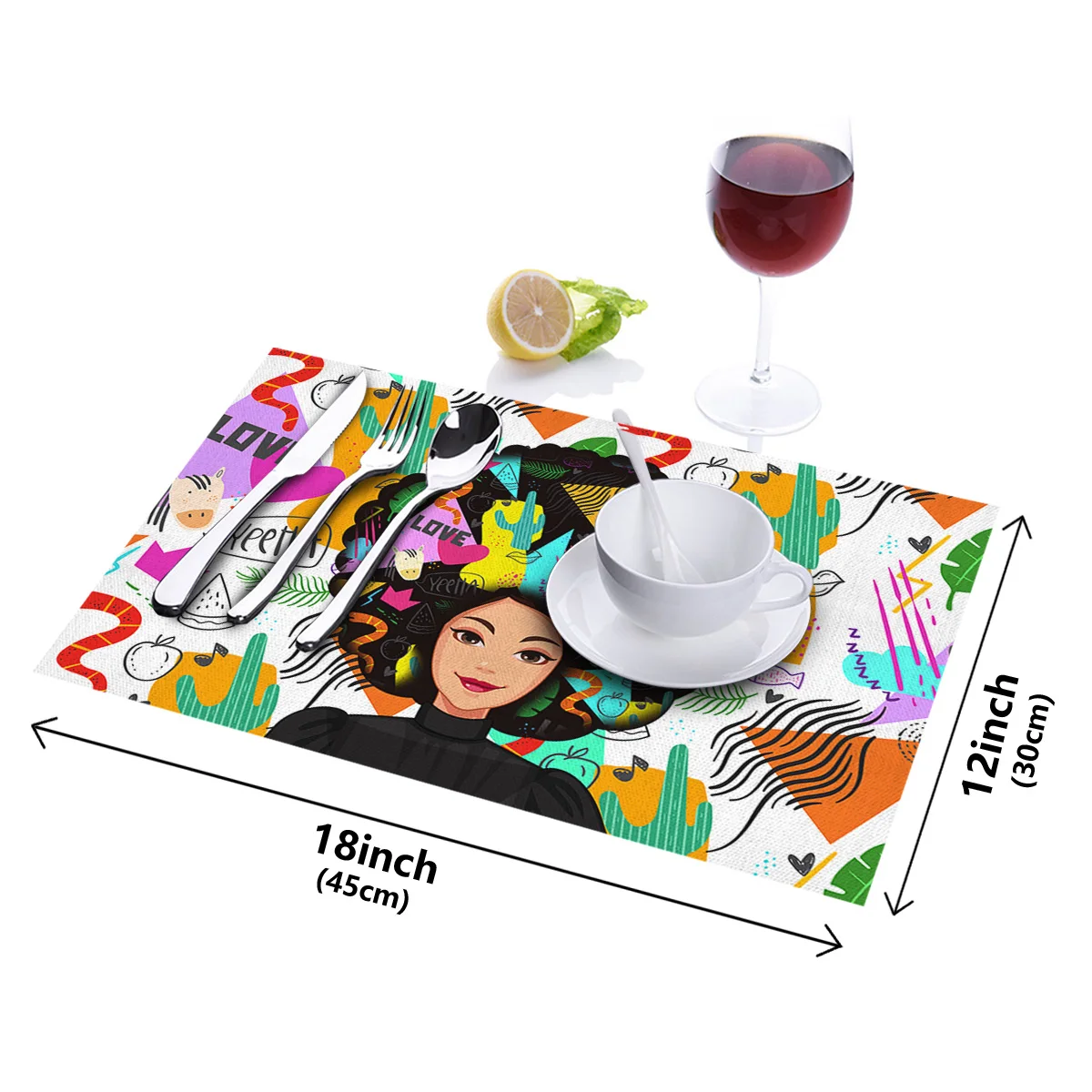 4 6 штук в партии комплект Коврики на стол для сна ряда головка каракули