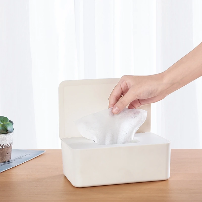 

Baby Non-Slip Wipes Dispenser Tissue Storage Box Container Mask Holder with Lid 53CB