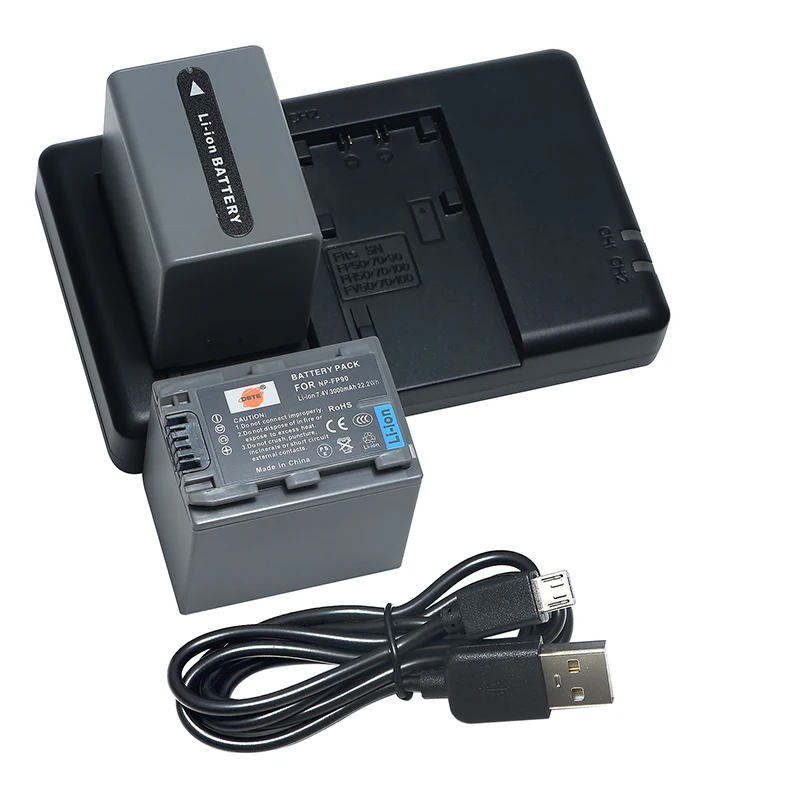 2 шт. 3000 мАч 7 4 V NP FP90 DSTE Батарея Зарядное устройство для Sony DCR DVD103 305 403 HC3 26 30 96 SR30 50E 60E
