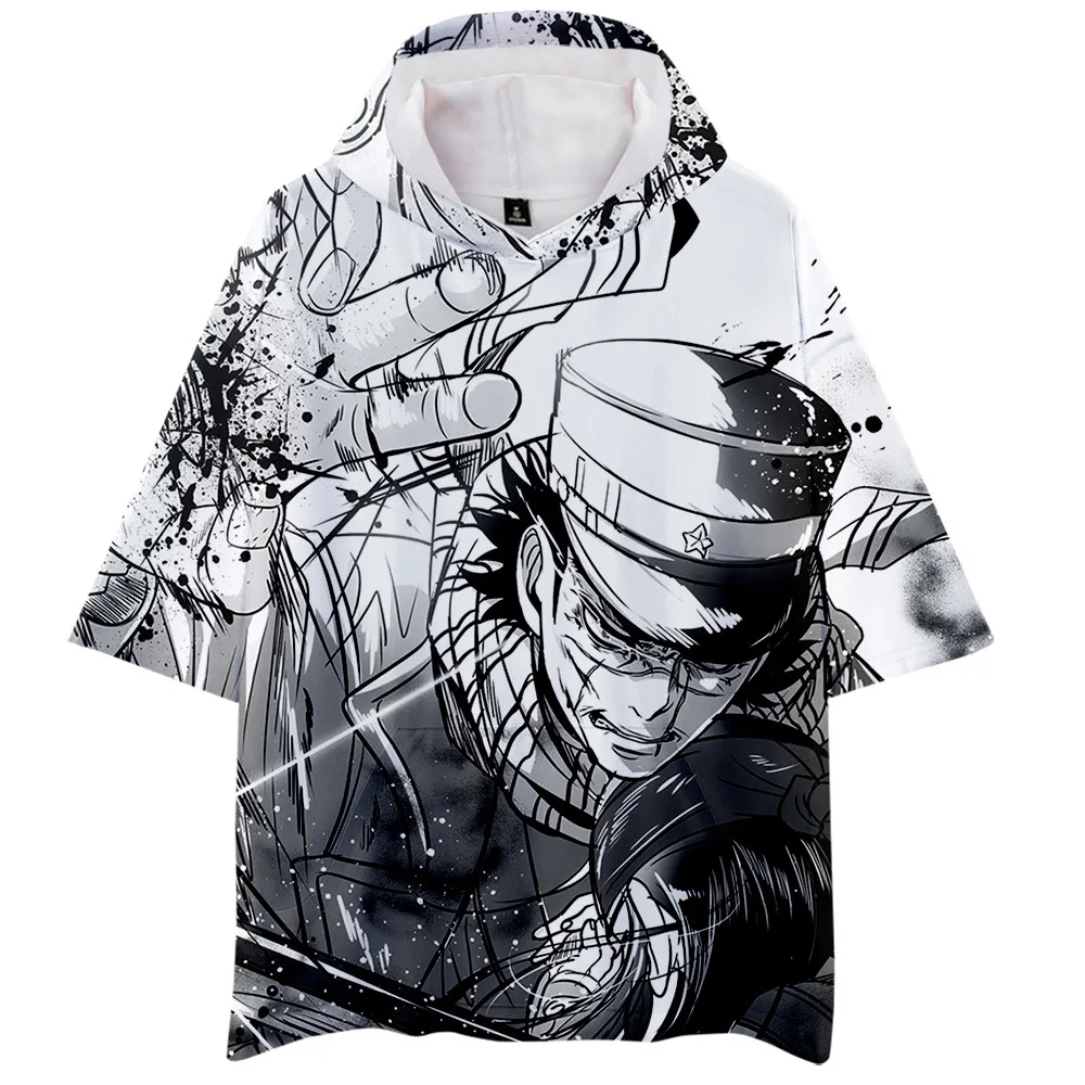 Толстовка с капюшоном и коротким рукавом 3D-принтом | Мужская одежда