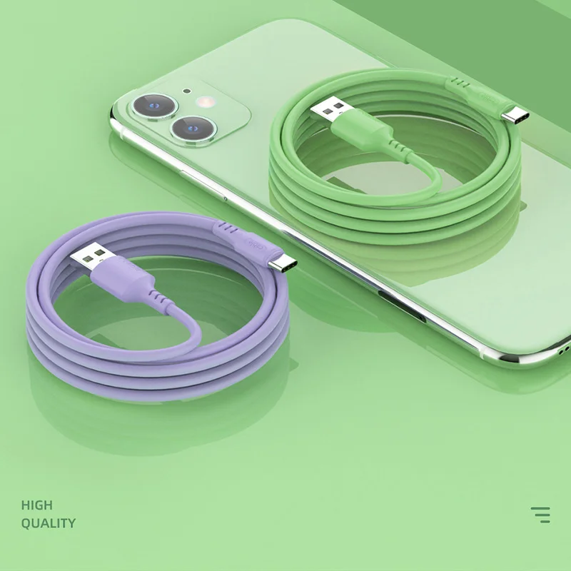 OLAF 3A 2 м Жидкий USB Type C кабель быстрая зарядка мобильный телефон зарядное