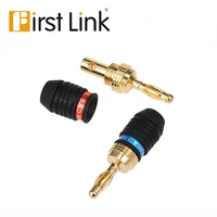 banana plug red black connector speaker corrosion resistant banana connector left and right channels for audio video amplifier