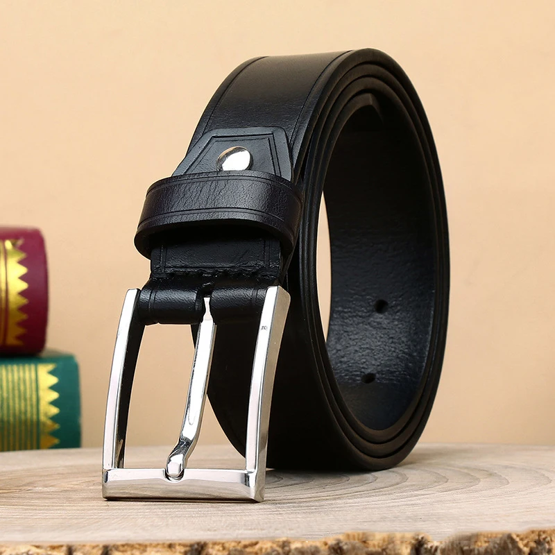 Men's belt leather belt men male genuine leather strap luxury pin buckle Cowskin casual men belt