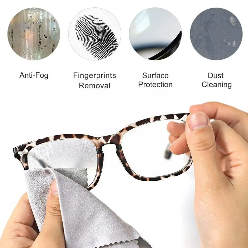 

Противотуманная ткань для очков, утолщенные прозрачные линзы, компьютерное очищающее зеркало, салфетка для очков, замшевые аксессуары, тка...