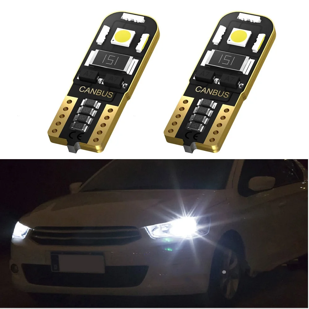 2pcs T10 LED Bulbs W5W 194 168 Clearance License Light For VW POLO Golf 4 5 6 7 GTI Passat B5 B6 B7 Jetta Bora MK5 MK6 Tiguan