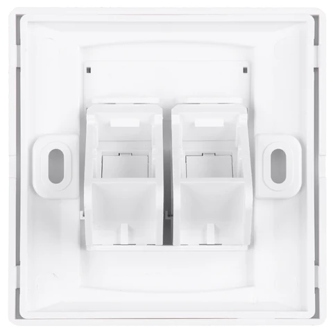Linkwylan 86x86 мм CAT6 RJ45 Сетевая настенная крышка Одиночная 1-портовая двойная 2-портовая интернет-панель Лицевая панель LAN для коммутатора Ethernet
