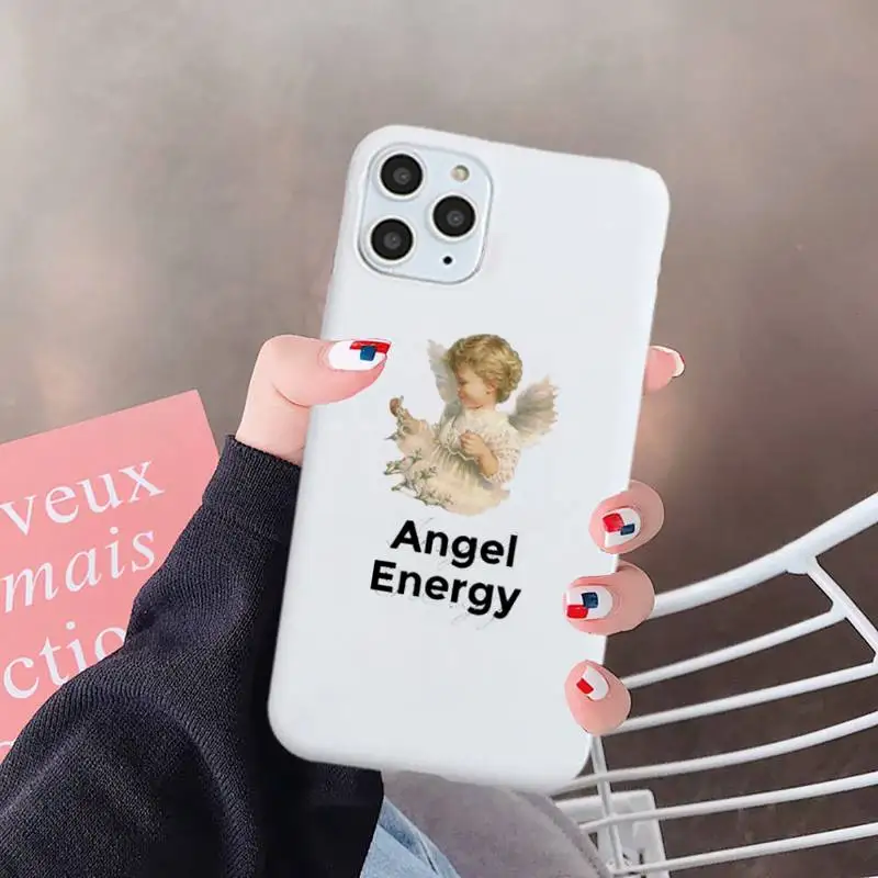 

Renaissance angel retro art Phone Case Candy Color for iPhone 6 7 8 11 12 s mini pro X XS XR MAX Plus