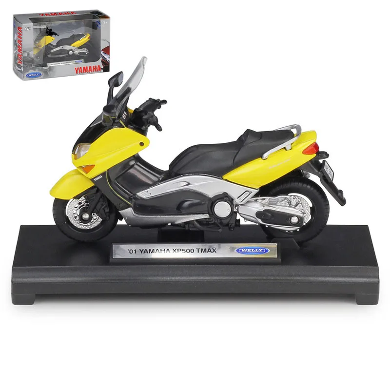 

Модельные автомобили WELLY, модель YAMAHA XP500 TMAX 1:18, игрушечный мотоцикл из металлического сплава, коллекция игрушек для детей