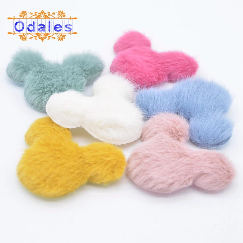 24 шт./лот мягкая подкладка из норки аппликация мыши Пришивание нашивок голова