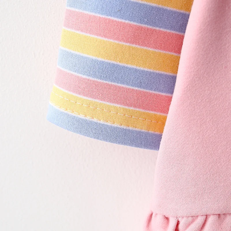 

Menoea Baby Girl Dresses New Fashion Toddler Colorful Striped Clothes Party Sweet Infant Costume Newborn Girls Preppy Vestidos