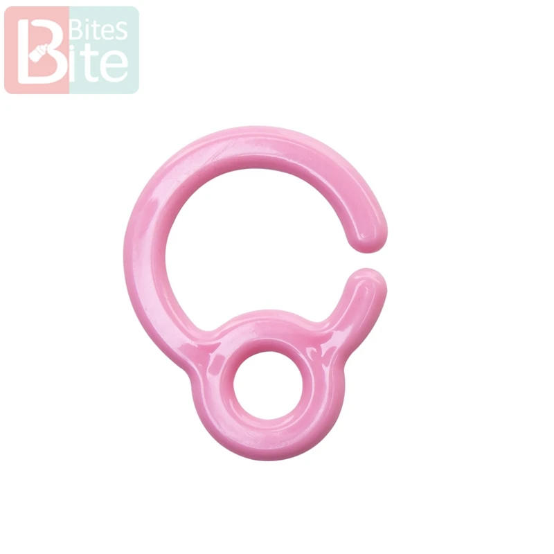 Pink hook Bite 5 шт. крючок для пустышки пластиковые Прорезыватели для зубов пластиковые кольца для прорезывания зубов детские игрушки для коляски DIY зажимы для Пустышки Детские Прорезыватели игрушки - Цвет: Pink hook
