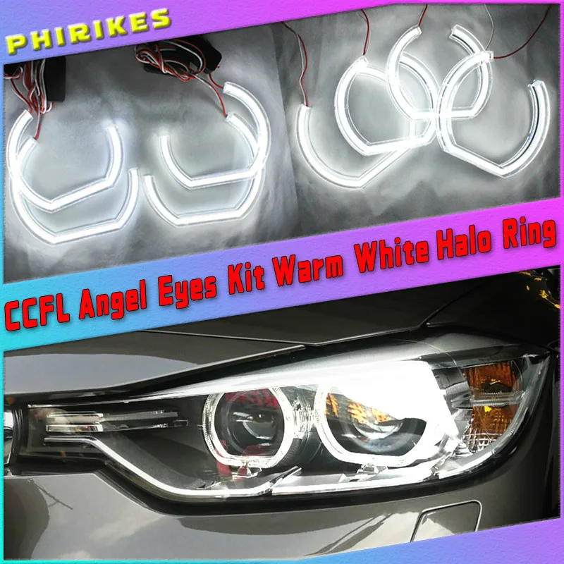 

Для BMW 3 серии E90 E92 E93 M3 купе и кабриолета 2007-2013 автостайлинг высокое качество DTM Стиль Белый Кристалл Светодиодные глаза ангела