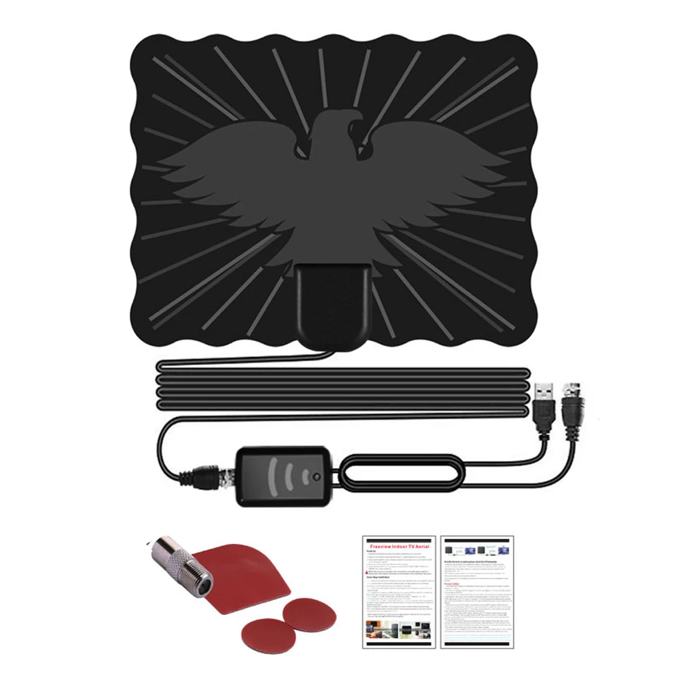 

Digital HDTV Antenna Local Channel Plug And Play 150 Miles With Amplifier PC Easy Install Broadcast UHF VHF Signal Receiver 4K