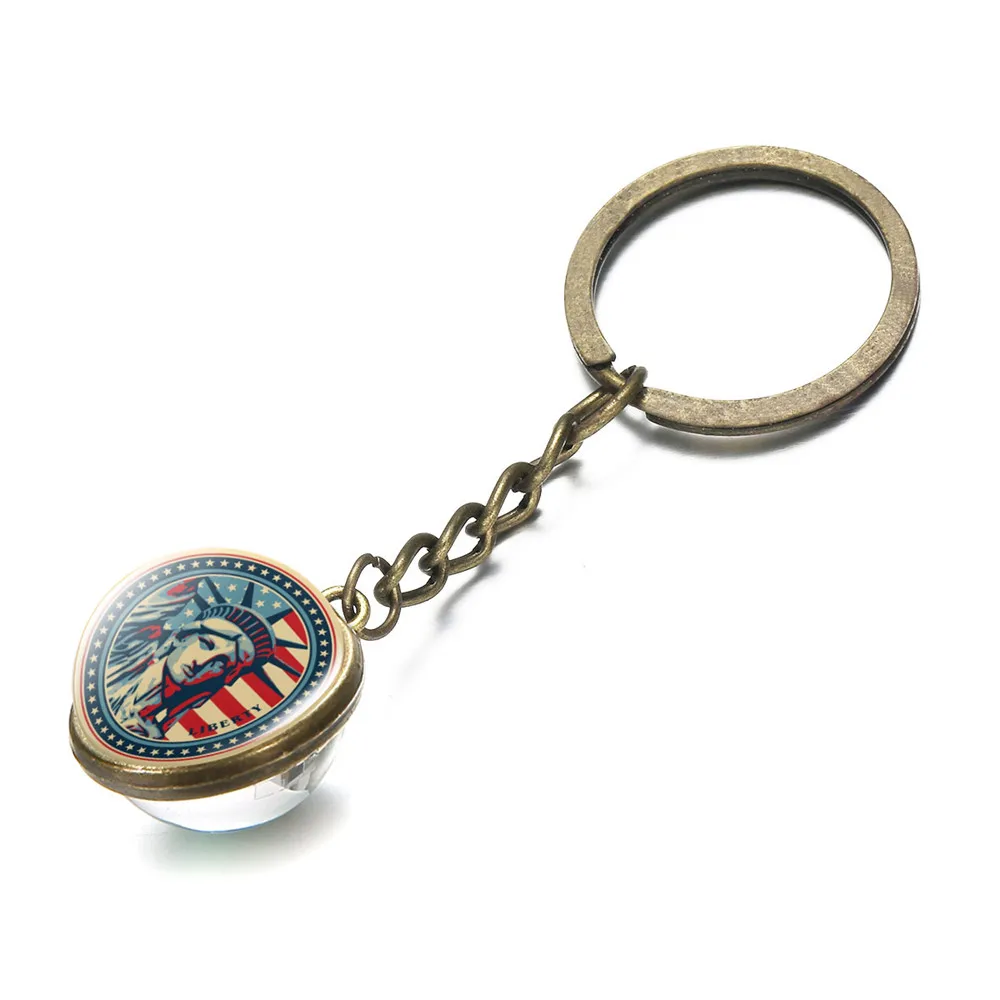SONGDA New Fashion Statue Of Liberty York Pendants Keychain Double Sided Art Photo Glass Cabochon For Women Jewelry | Украшения и