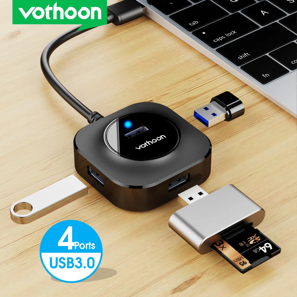 Vothoon usb хаб 4 порта USB 3 0 Разветвитель переключатель с порт зарядки Micro для