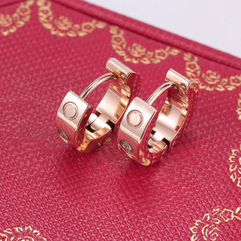 

Fashion screw stainless steel earrings gift for women's trend earring accessories jewelry wedding engagement