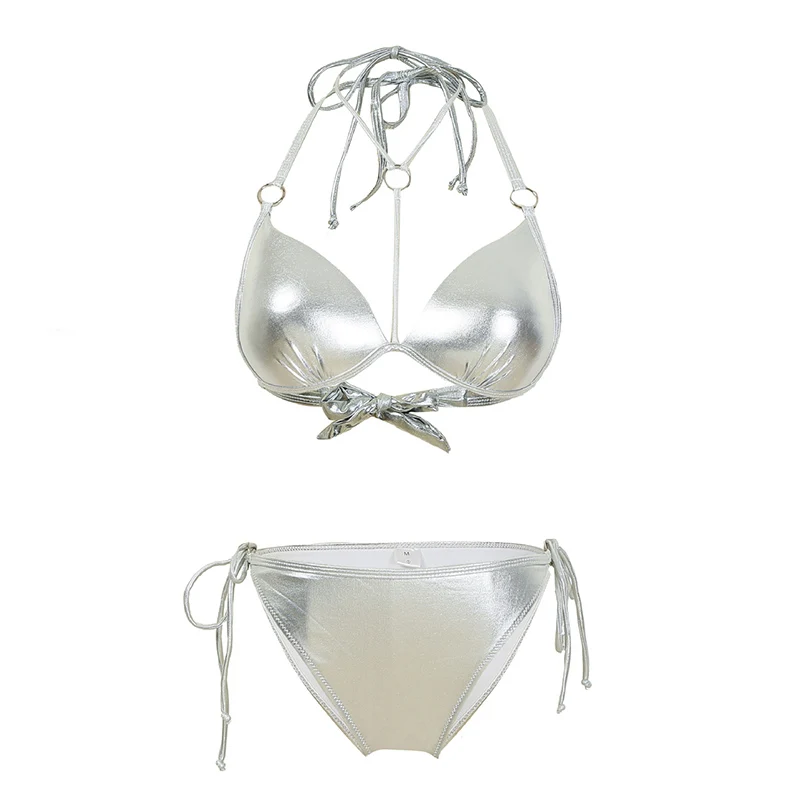 

New Sexy Triangle Bikinis Women Brazilian Bikini Push Up Ring Swimwear 2020 Strappy String Bandage Swimsuit Bathing Suit Biquini
