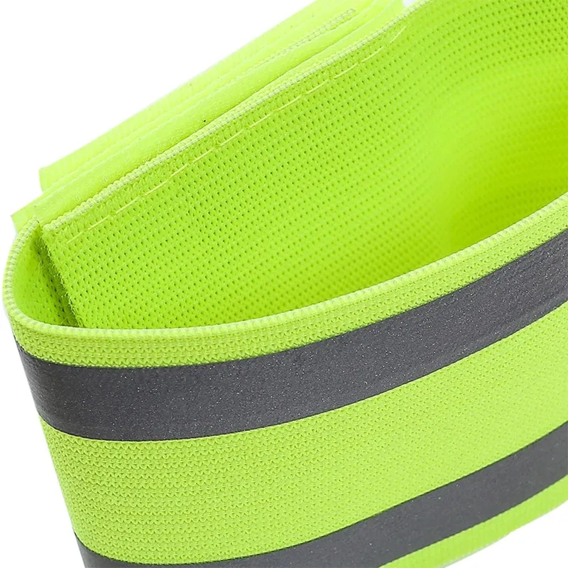 

1pc Reflective Safe Band Strap Adjustable Elastic Arm Wrist Ankle Belt Wristband Night Running Cycling Jogging Safety Accessory