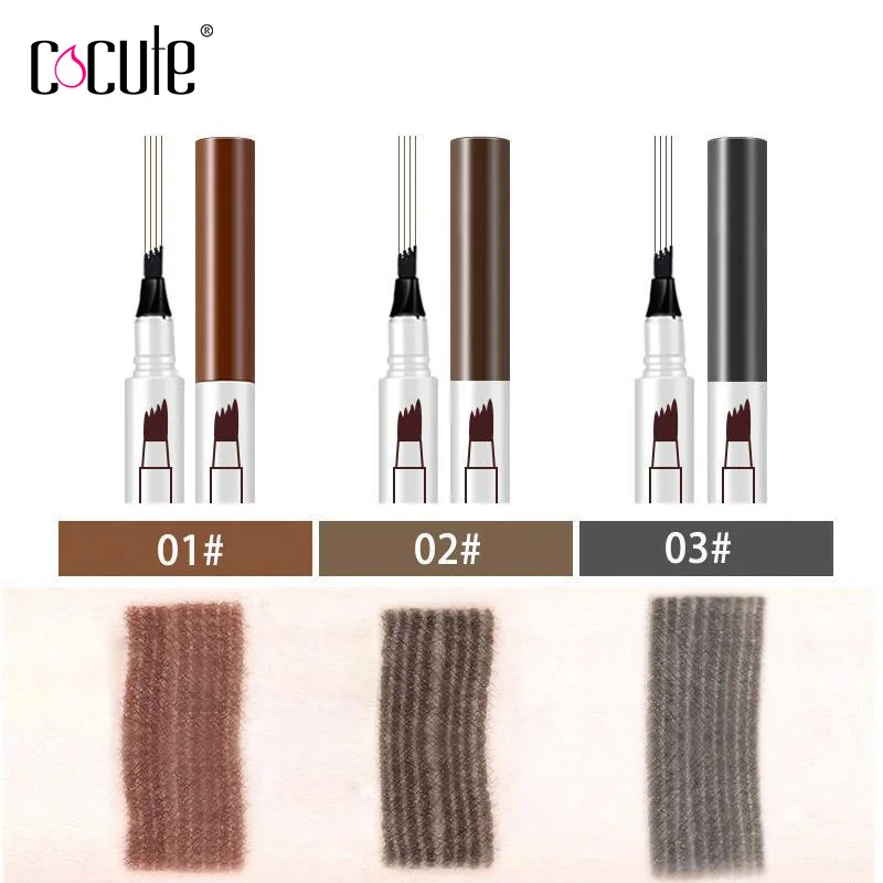 Cocute мануального татуажа бровей карандаш для глаз Pen средства ухода за кожей 4