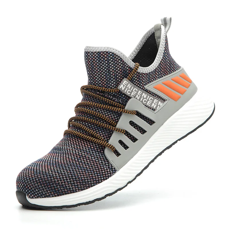 

Steel Toe Safety Shoes Mens Work boots Lightweight Breathable Puncture Proof Sneaker Non-slip Industrial Construction Work Shoes