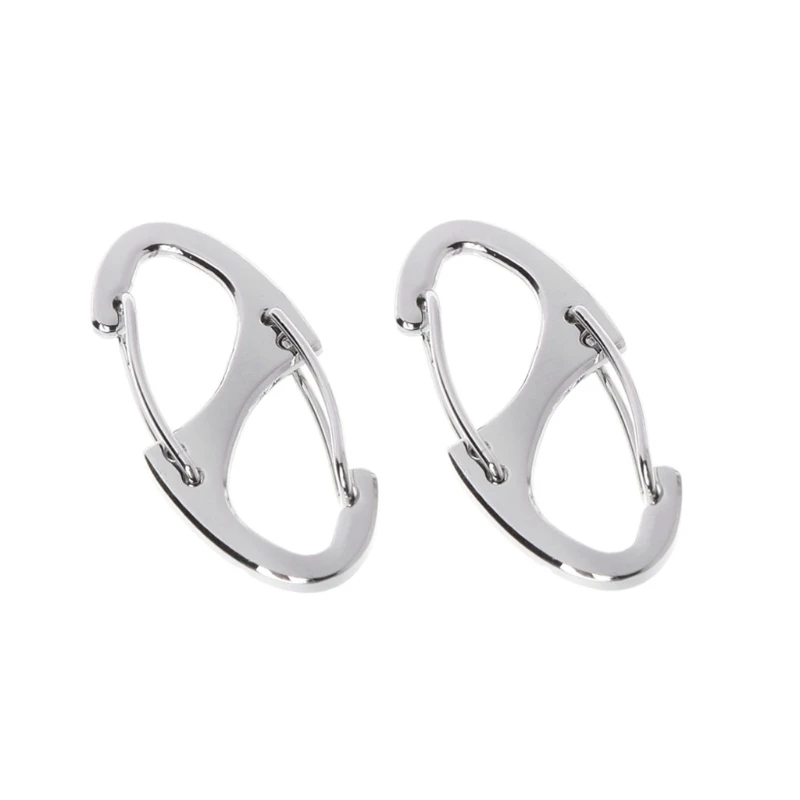 

2pcs 8 Shape Carabiner Mini EDC Keychain Portable Outdoor Hook Hang Buckle Clasp
