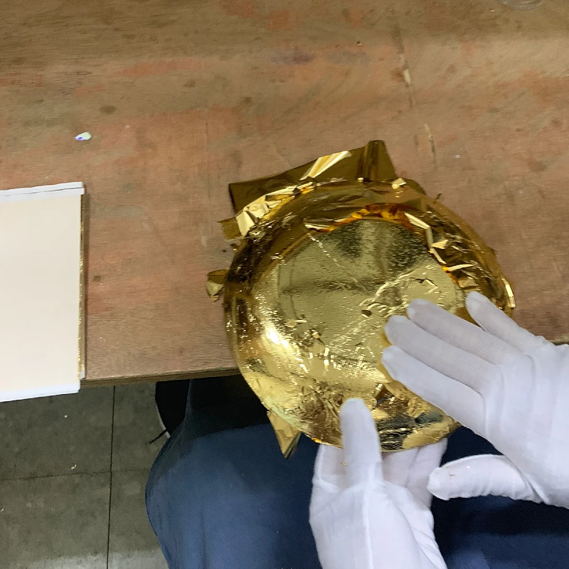 Высокое качество 100 листов 13 5x14 2 см тайваньский цвет листьев под золото 24 К