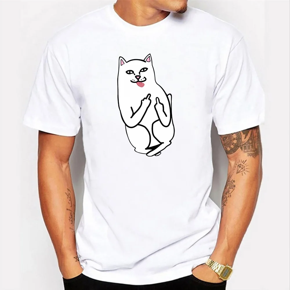 Футболка мужская с забавным принтом модная повседневная тенниска коротким