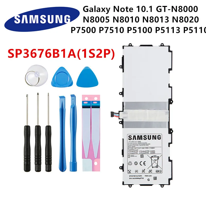 

SAMSUNG SP3676B1A 7000mAh Battery For Samsung Galaxy Note 10.1 GT-N8000 N8005 N8010 N8013 N8020 P7500 P7510 P5100 P5113 +Tools