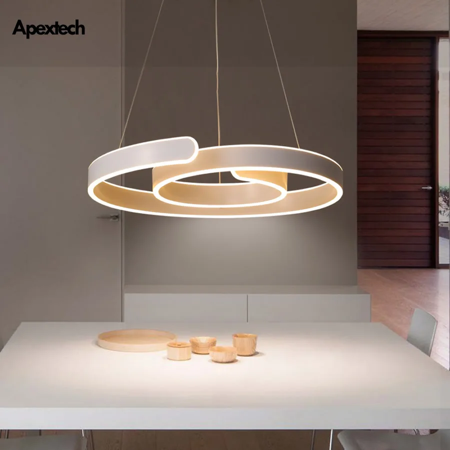 Современная светодиодная люстра в спиральном стиле потолочные подвесные