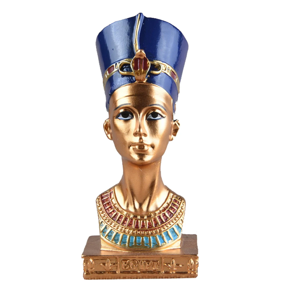 Ретро-статуя египетской королевы бюст Статуэтка из смолы декор для стола