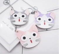 e ling keychain cute cat mirror keyring female bag pendant for girl