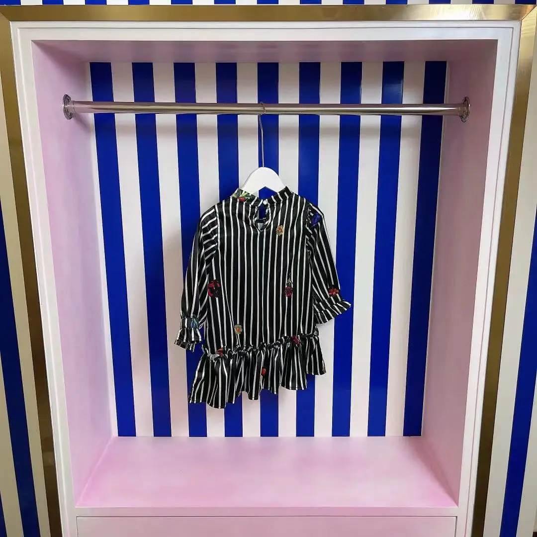 

High-end children's clothing girls dress long-sleeved 2021 autumn new style pure cotton western-style girl floral skirt