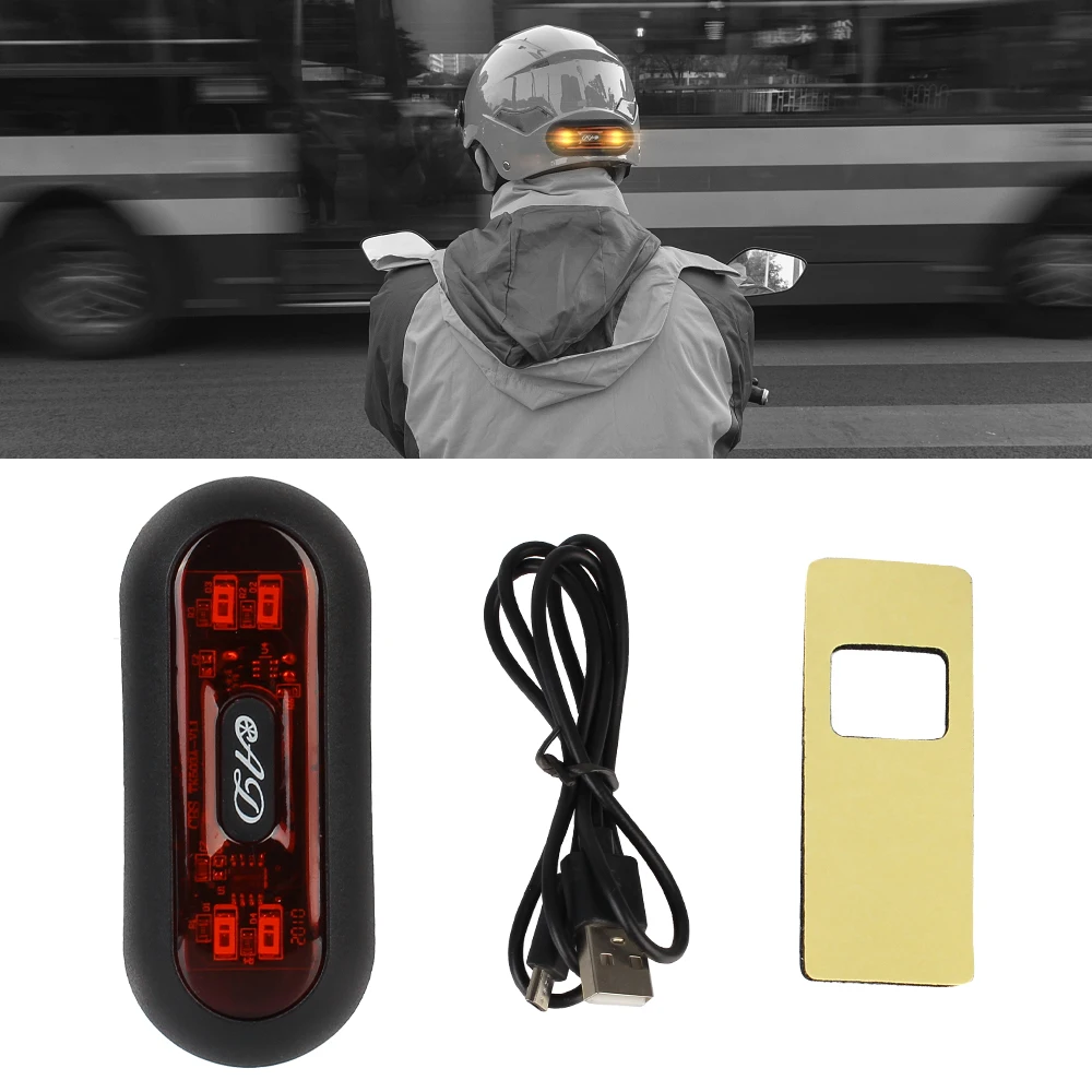 

Сигнальные огни для езды на велосипеде, мотоциклетный защитный шлем, водонепроницаемый светильник для езды на мотоцикле, универсальная сиг...