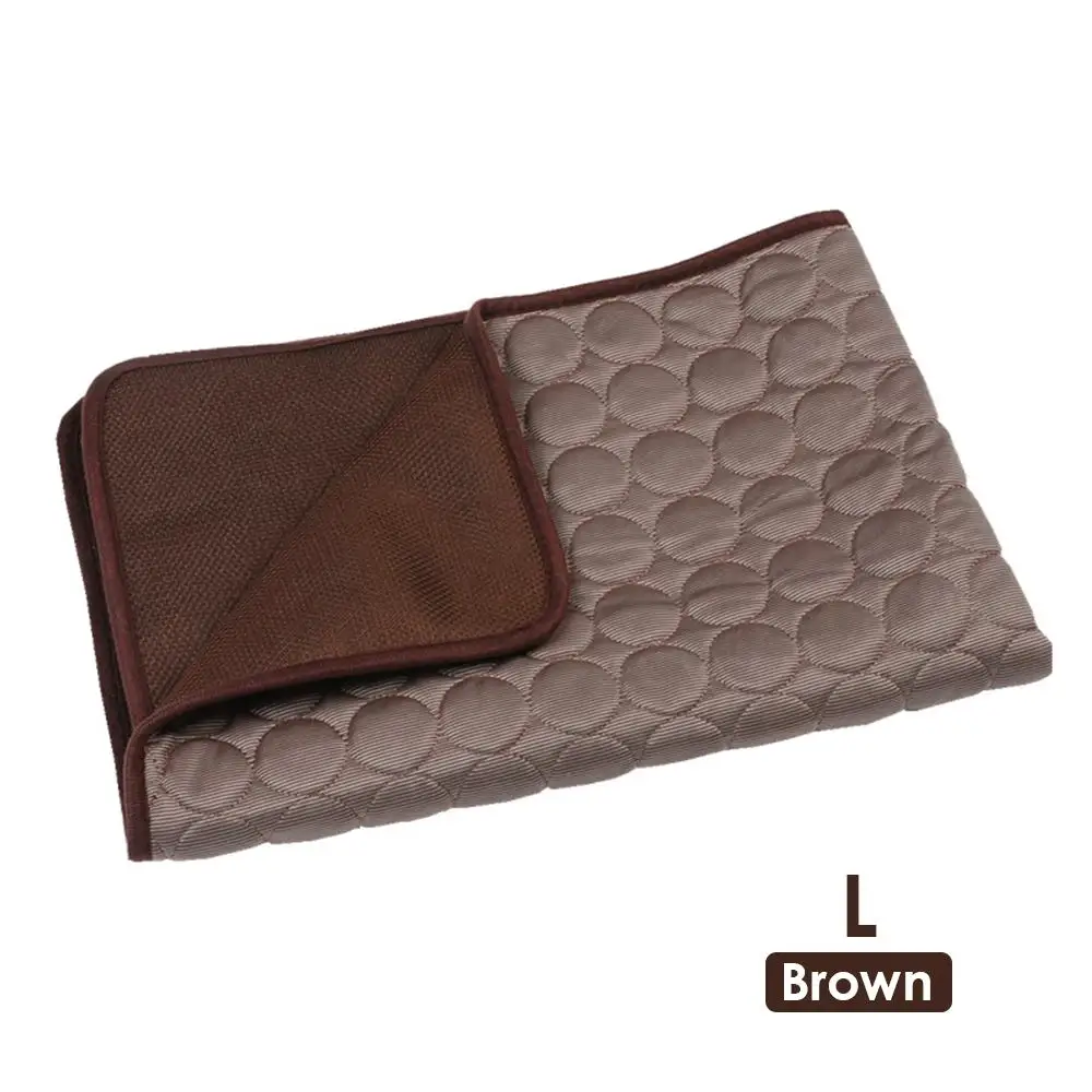 

Summer Mat 4 Colors Breathable Ice Silk Pet Cushion Dog Bed Sofa None Toxic Comfortable Cooling Mats Blanket Cooler Pad Durable