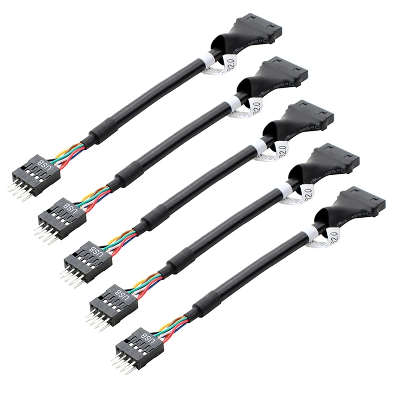 

5pcs USB 3.0 20 Pin Female to Motherboard USB 2.0 9 Pin Male Cable USB Converter Y08B