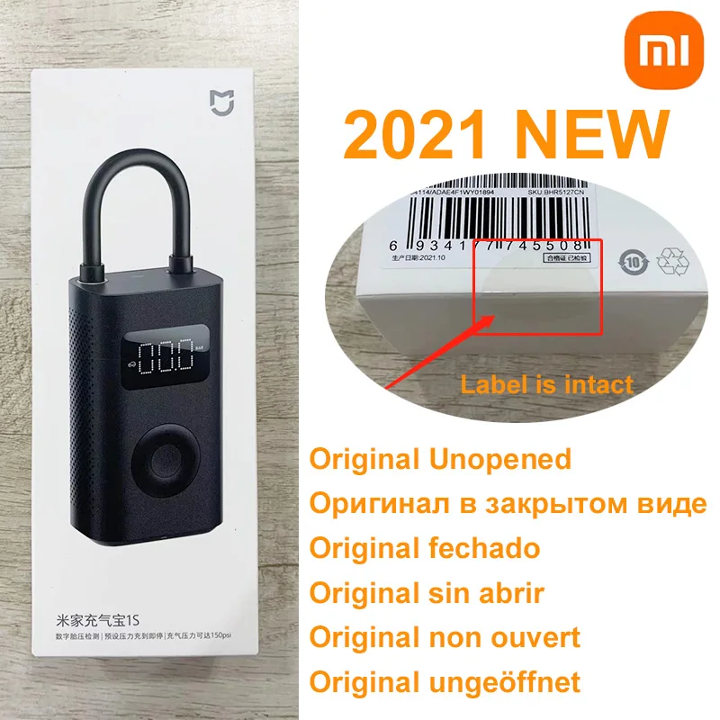xiaomi mijia Portable Electric Air Compressor 1S Led Type-C inflator multitool air pump for bike Automotive car 12V smart home |