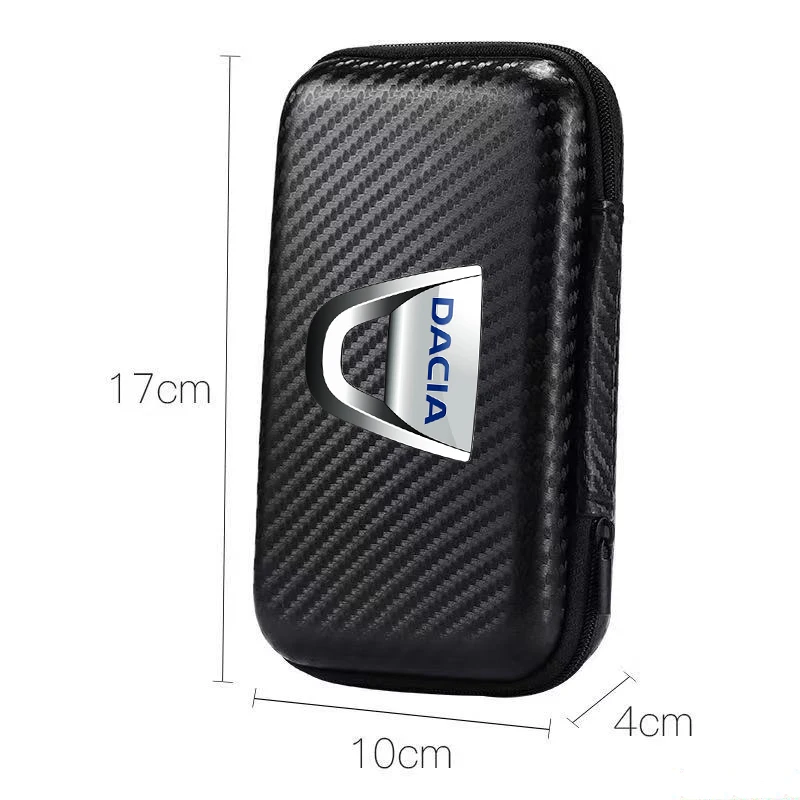 

Multifunctional Carbon Fiber Car Driving Llicense 3C Supplies Storage Bag For Dacia Duster Logan Dokker Lodgy Sandero Stepway