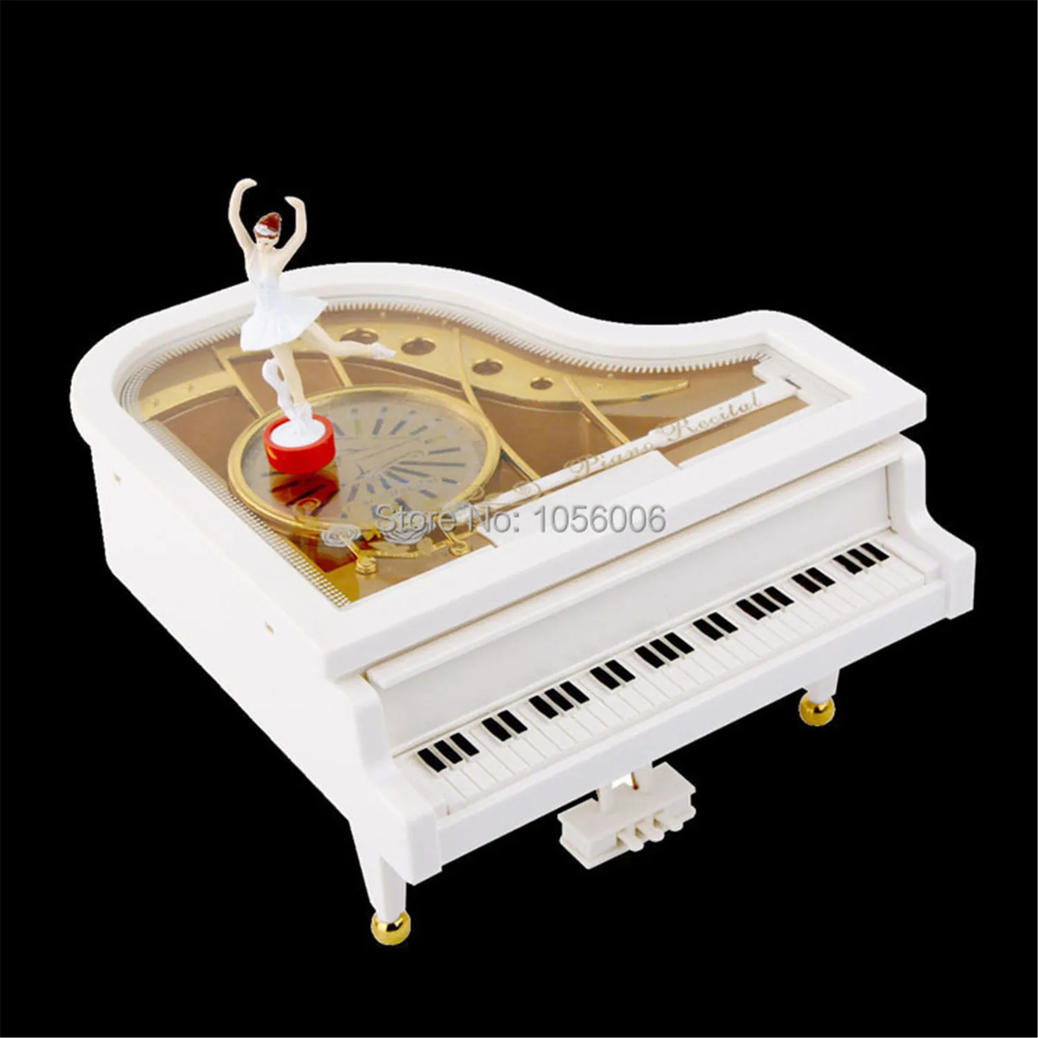 Белая музыкальная шкатулка Девочка мечты с рукояткой рояль танцор ювелирные
