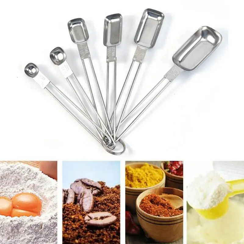 

High quality measuring spoon kitchen baking milk measuring spoon powder coffee steel seasoning spoon spoon spoon N6O7