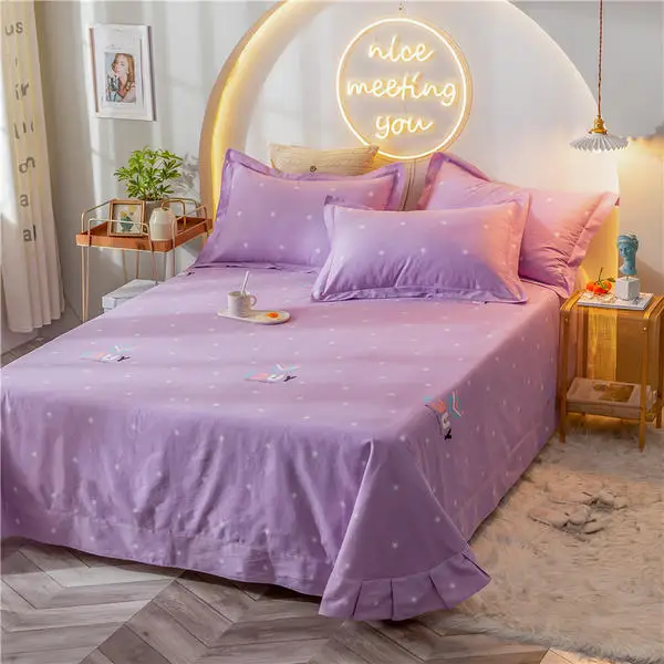 Bed Skirt 1 Pcs Set King Queen Full Twin Size Sheet Bedsheets Printed Flat 180*245/250*245/270*245cm | Дом и сад
