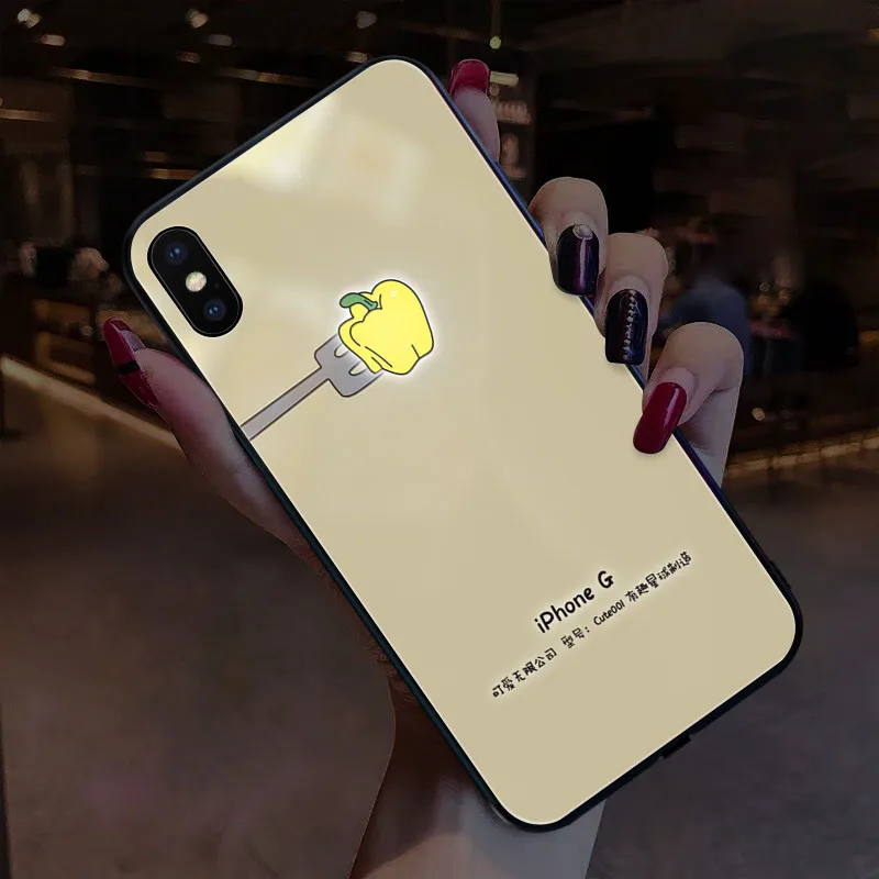 X-it Smart LED светящийся чехол для телефона Apple iPhone X XS XR MAX 6 6S 7 8 Plus чехлы задняя крышка